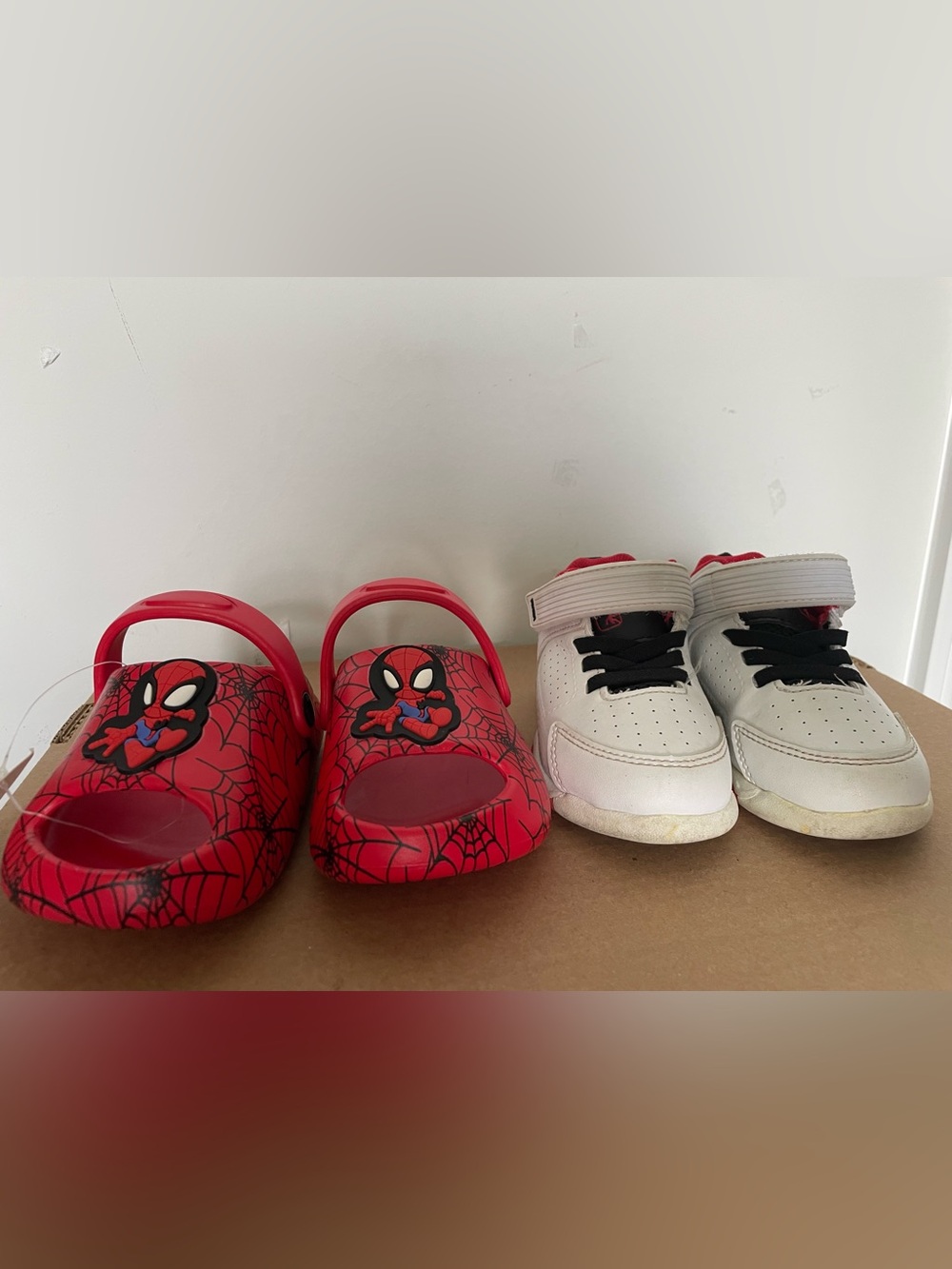 Toddler Boys Shoes Lot of 2 NEW Spider Character Slippers Size 5-6 & Sneakers 6